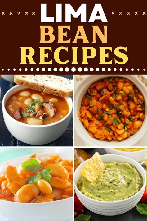 These lima bean recipes will give you a new appreciation for the legume! From burgers to enchiladas to pasta, lima beans are a wonderful addition to many dishes. Easy Lima Bean Recipes, How To Cook Frozen Lima Beans, Lima Bean Recipes Healthy, Vegan Lima Bean Recipes, Baby Lima Bean Recipes, Lima Bean Soup, Beans Recipe Healthy, Lima Bean Recipes, Legumes Recipes