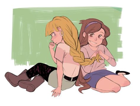 Mabcifica (Mabel x Pacifica) on Pinterest Mable Pines, Gravity Falls Au, Gravity Falls Fan Art, Reverse Falls, Mabel Pines, Gravity Falls Art, Gravity Falls, Gravity, Cool Art