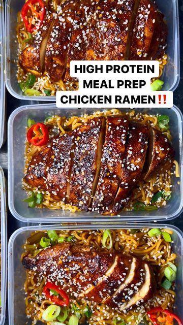 High Protein Ramen Bowl, Protein Meal Prep Chicken, High Protein Ramen, 3 Day Meal Prep, 5 Day Meal Prep, Zack Chug, Meal Prep Chicken, Healthy High Protein Breakfast, Easy High Protein Meals