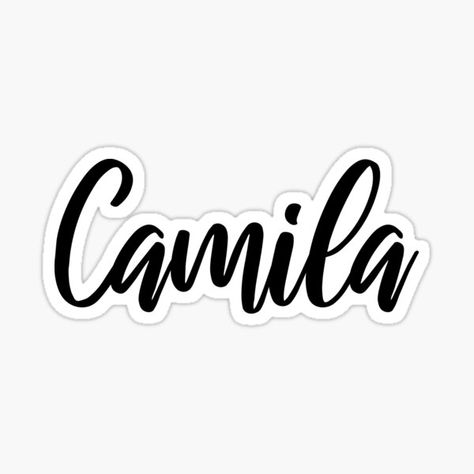 Millions of unique designs by independent artists. Find your thing. Camila Name, Sims Names, Happy Birthday Font, Handwriting Calligraphy, Calligraphy Handwriting, Name Wallpaper, Name Stickers, Fiesta Party, Handwriting