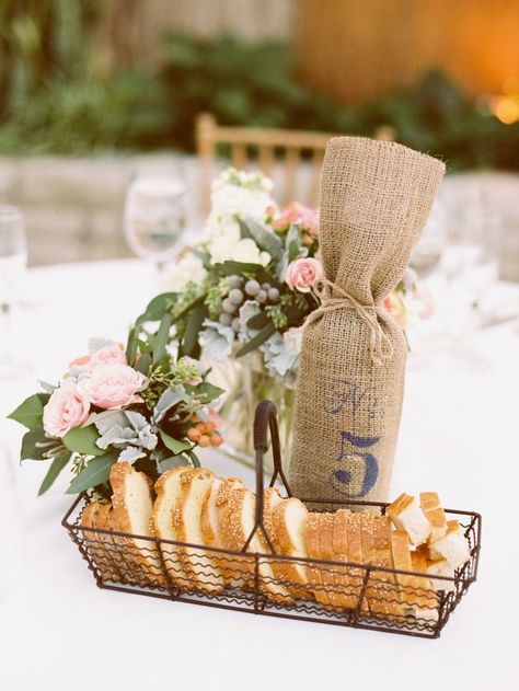 bread on the table. perfect. Wedding Schemes, Basket Centerpieces, Greenhouse Wedding, Amazing Weddings, Acrylic Table, French Wedding, Bread Basket, Wedding Table Centerpieces, Vintage Bridal