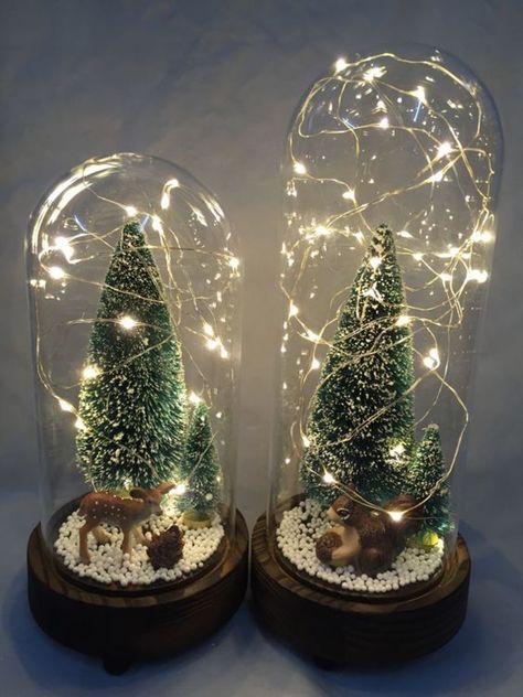 75+ Stunning Christmas Cloche Ideas for a Magical Centerpiece | HubPages Glass Jar Christmas Decor, Bell Jar Centerpiece, Christmas Cloche Ideas, Jar Christmas Decor, Christmas Cloche, Cloche Ideas, Chocolate Showpiece, Driving Home For Christmas, Festive Centerpieces