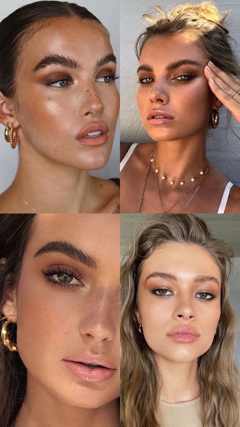 Brown Makeup Looks, Latte Makeup, Ball Makeup, Natural Makeup Look, Casual Makeup, Makeup Artist Tips, Brown Eyeshadow, Latest Makeup, Glowing Makeup