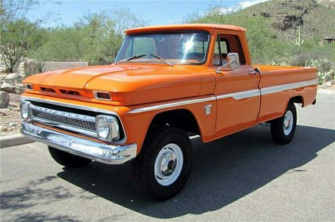 My dream truck! Never been a fan of the color orange, but I love they way it looks on an old Chevy pickup! Old Chevy Pickups, Dump Truck Birthday, Pick Up Truck, Old Pickup, Truck Paint, Chevrolet Pickup, Panel Truck, Chevy Pickup Trucks, Classic Pickup Trucks