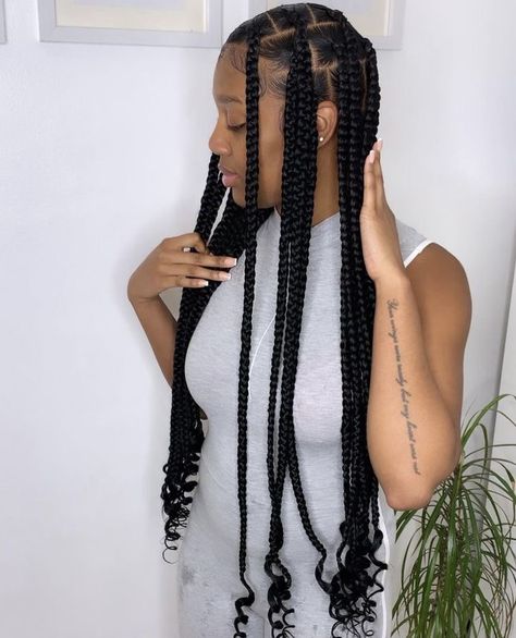 Flips Hair, Bling Choker, Bach Weekend, Big Box Braids, Big Box Braids Hairstyles, Feed In Braids Hairstyles, African Hair Braiding Styles, Box Braids Hairstyles For Black Women, Braided Cornrow Hairstyles