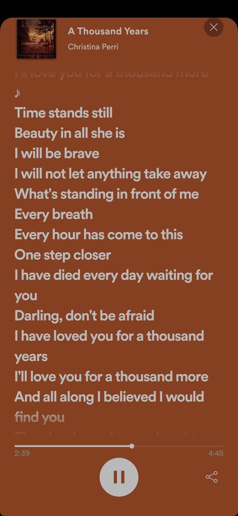 #Mywork A Thousand Years Song Cover, Love You For A Thousand Years, I Have Loved You For A Thousand Years, I Love You For A Thousand Years Song, I Have Lived A Thousand Lives Quotes, Thousand Years Twilight, A Thousand Years Song, Thousand Years Song, A Thousand Years Lyrics