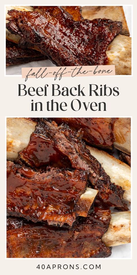 Best Ribs Recipe Oven, Beef Back Ribs Oven, Beef Ribs In Oven, Beef Back Ribs Recipe, Beef Ribs In The Oven, Oven Baked Beef Ribs, Back Ribs In Oven, Baked Beef Ribs, Pork Loin Back Ribs