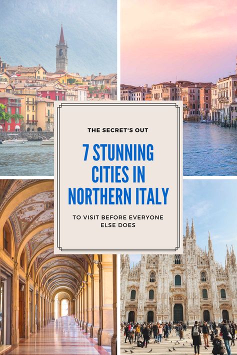 looking to visit northern italy? here are 7 stunning places to visit in italy before everyone else! milan, bologna, como, bellagio, parma and lots of italy travel tips. #lakecomo, #italy, #shershegoes, italy travel guide Milan Travel Guide, Places To Visit In Italy, Milan Travel, Italy Itinerary, Cities In Italy, Backpacking Europe, Italy Travel Tips, Italy Travel Guide, Visit Italy