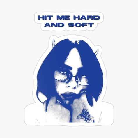 Get my art printed on awesome products. Support me at Redbubble #RBandME: https://www.redbubble.com/i/sticker/Billie-Eilish-horns-by-hteshop/163768071.EJUG5?asc=u Billie Eilish Stickers Printable, Pc Stickers, Dark Feminine Aesthetic, Dark Feminine, Feminine Aesthetic, Cool Stickers, Aesthetic Stickers, Printable Stickers, Blue Aesthetic