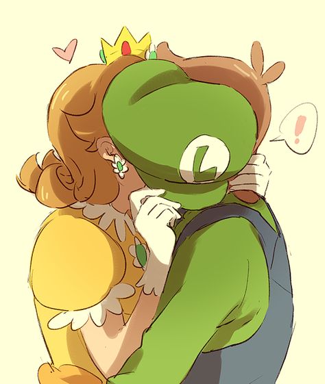 Luigi And Daisy, Mario E Luigi, Mario Fan Art, Nintendo Princess, Nintendo Fan Art, Daisy Art, Princess Daisy, Daisy Wallpaper, Mario Games