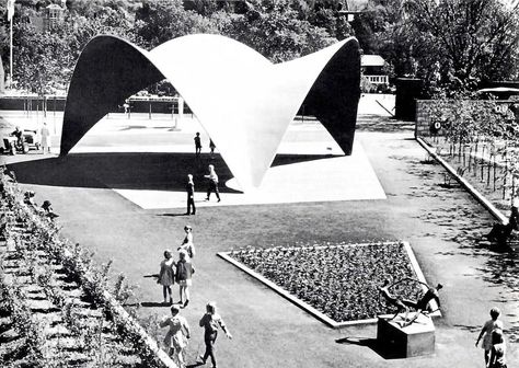 Felix Candela, Water Pavilion, Shell Structure, Brutalism Architecture, Pavilion Architecture, Concrete Architecture, Architectural Engineering, Outdoor Theater, Aesthetic Space