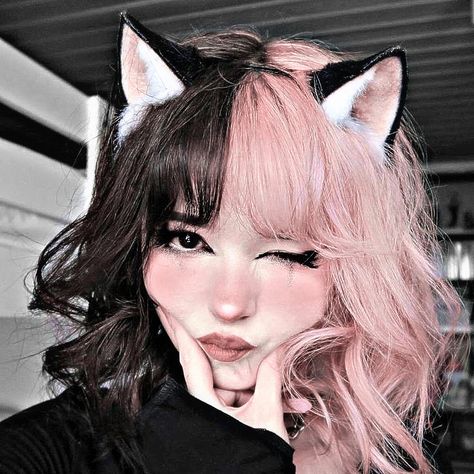 E Girl Makeup, Idee Cosplay, Cute Makeup Looks, Shot Hair Styles, Fete Anime, Hair Reference, Hair Inspo Color, Cat Girl, Girls Makeup