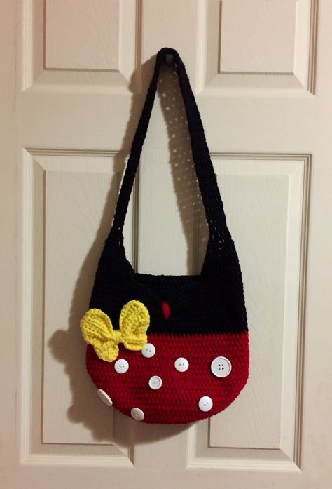 Minnie Mouse Bag Crochet, Crochet Bag Disney, Disney Crochet Bag, Crochet Kids Bag, Mickey Crochet, Minnie Mouse Crochet, Mouse Crochet, Kids Purse, Crochet Afghan Patterns Free