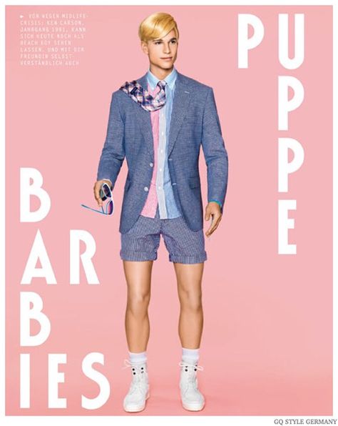 TBT: Aaron Bruckner is Ken Doll for GQ Style Germany image GQ Style Germany Ken Doll Fashion Shoot Aaron Bruckner 002 Barbie And Ken Costume, Germany Fashion, Barbies Pics, Bad Barbie, Toy Story 3, Gq Style, Fun Photoshoot, Guys And Dolls, Barbie Party