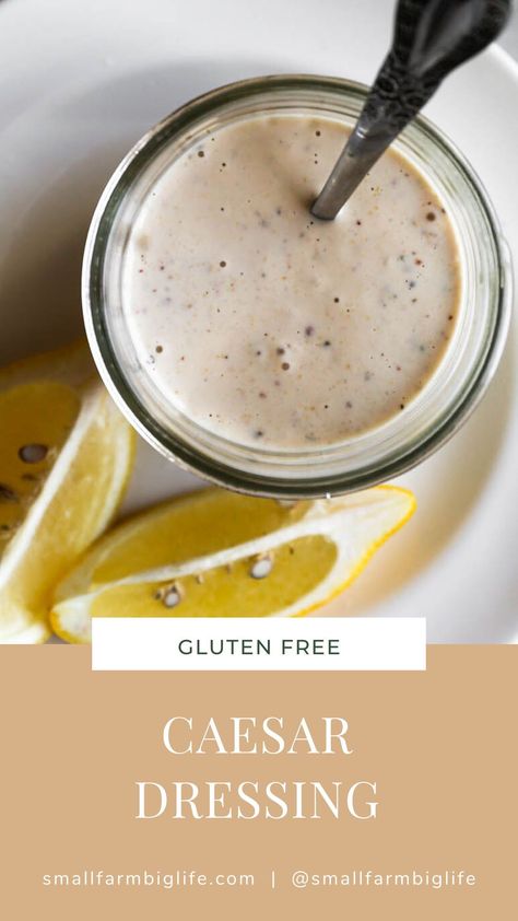 Gluten Free Salad Dressing, Salad Recipes Gluten Free, Glutenfree Recipe, Gluten Free Salads, Salads Recipes, Gluten Free Sourdough, Caesar Salad Dressing, Homemade Condiments, Condiment Recipes