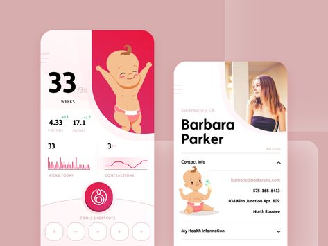 Go get your baby born, Barbara! by Nick Stepuk | Dribbble Gym App, Pregnancy Tracker, Baby Apps, Pregnancy Apps, Mobile App Design Inspiration, Ui Design Website, Baby Images, App Design Inspiration, Baby Gym