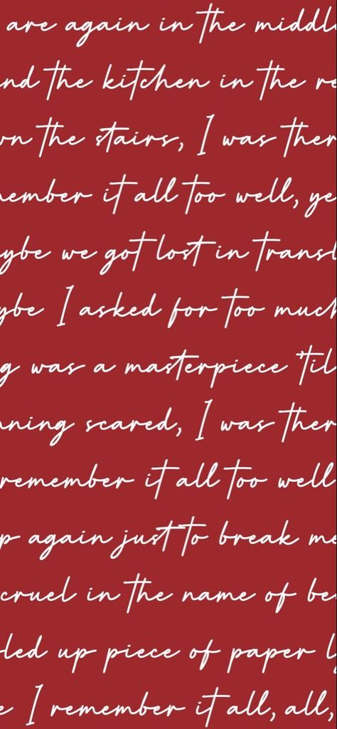 Red Taylor Swift Lockscreen, Red Taylor Lyrics, All Too Well Lockscreen, Red Taylor Swift Aesthetic Wallpaper, Red Tv Wallpaper, Taylor Swift Wallpaper Red, Red Album Aesthetic, Red Taylor Swift Wallpaper, Red Taylor Swift Lyrics