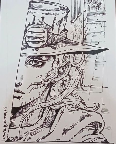 Gyro Zeppeli Drawing, Will Zeppeli Jojo, Hirohiko Araki Art, Jjba Drawing, Jojo Drawing, Gyro Zeppeli, Dark Souls Artwork, Jojo Art, Comic Art Sketch