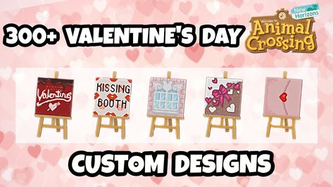 Acnh Ads Design, Acnh Valentines Day Ideas, Animal Crossing Valentines Day Designs, Animal Crossing Valentines Day, Acnh Valentines Day Designs, Acnh Valentines Day, Acnh Valentines, Acnh Elegantcore, Acnh Signs