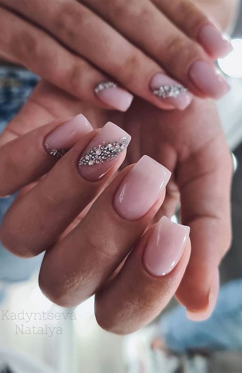 Nails Acrylic Short Square, Acrylic Short Square Nails, Short Square Nails Design, Square Nails Design, Pink Nails Acrylic, Short Pink Nails, Nails Acrylic Short, Pink Nail Colors, Light Pink Nails