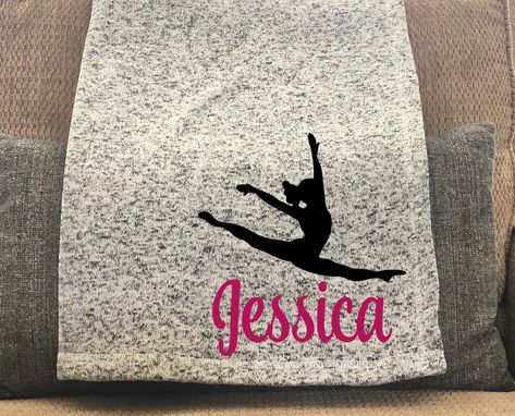 Personalized Dance Throw Blanket, Birthday Gift for Her, Dance Gift Idea, Ballet Gifts, Christmas Gift for Her, Gift for Daughter, Birthday by JenniferCraftCorner on Etsy Recital Gifts, Ballet Gifts, Dance Team Gifts, Dance Recital Gifts, Personalized Throw Blanket, Drill Team, Ballet Gift, Decorative Throws Blanket, Christmas Dance