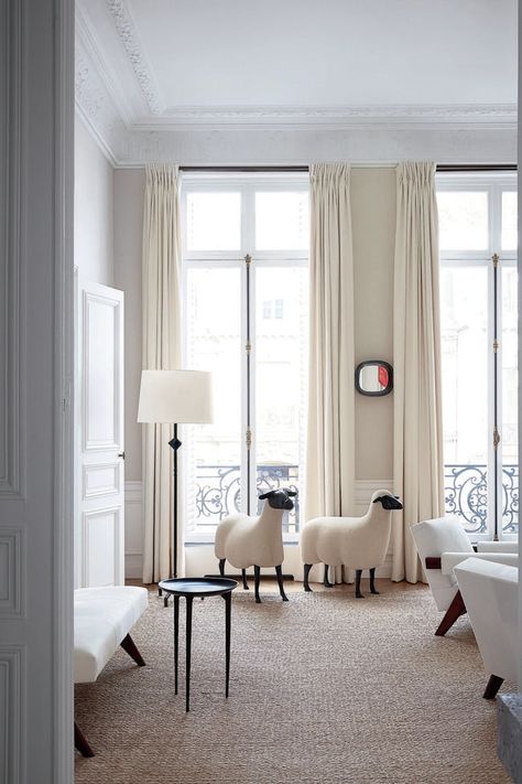 Window Furnishings, Bronze Side Table, Parisian Decor, Stone Coffee Table, Alberto Giacometti, Boutique Owner, Bronze Table, Vogue Living, Parisian Apartment