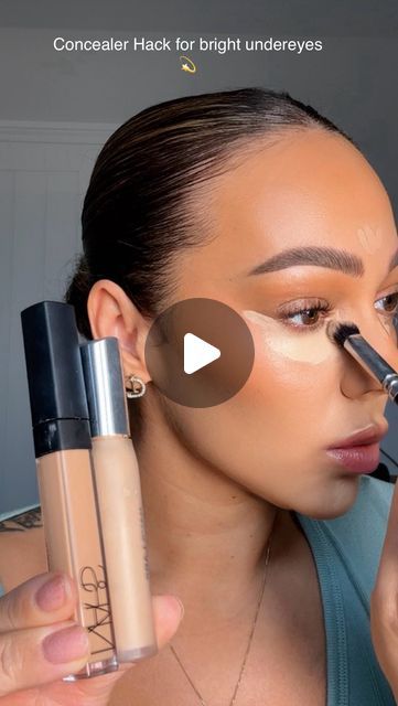 Chanel streete on Instagram: "Concealer Hacks for bright undereyes 💫  Using the right shades for your skin tones is a must for perfecting your base routine, I always use a few different concealers to perfect my look and this combo has been a fave lately .  Products featured: @narsissist concealer shade ginger  @hauslabs shade 10  @hudabeauty concealer shade nougat  @hudabeauty peach pie setting powder  @sigmabeauty blush   #concealerhack #makeuphacks #makeup #concealertutorial #faceliftwithmakeup   Please do not repost or share any of my content without permission *" Where Does Concealer Go, How To Choose Concealer, Nyx Concealer, Fair Face, Concealer Shades, Best Concealer, Cream Blush, Setting Powder, Face Skin