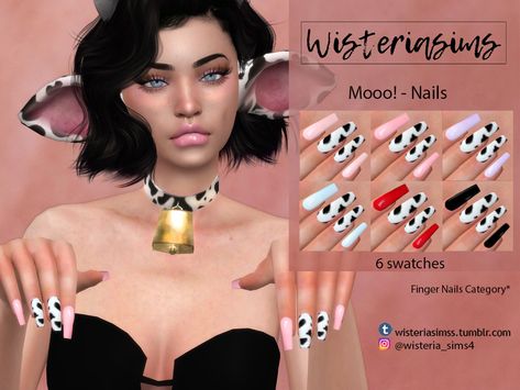 Sims Kawaii, Ts4 Skin, Ts4 Accessories, Teenager Style, Cc Nails, Sims Accessories, Sims 4 Nails, Sims 4 Anime, Secret Safe