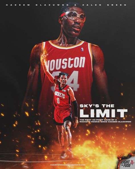 Post Houston, Hakeem Olajuwon, Graphic Ideas, Basketball Design, Nba Teams, Houston Rockets, Rocket, Houston, Nba