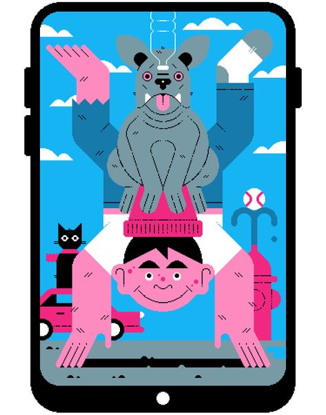 How TikTok Holds Our Attention | The New Yorker Tiktok Illustration, App Icon Light Blue, Warp Speed, Media Studies, Simple Designs To Draw, Blues Music, Video App, Nature Design, Graffiti Art