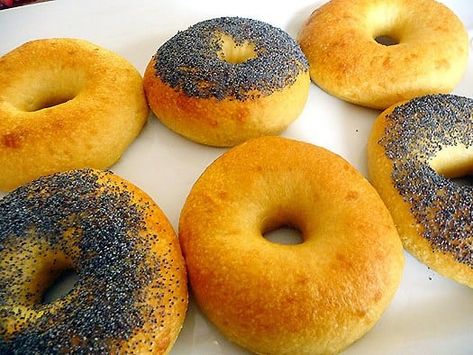 egg-bagels-all Egg Bagels, Egg Bagel, Brown Eyed Baker, Best Bagels, Bagel Recipe, Flat Bread, Challah, Instant Yeast, Bread Dough