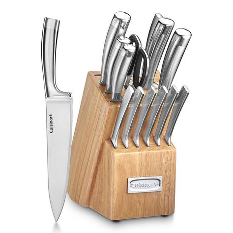 Stainless Steel Knife Set, Stainless Steel Mixing Bowls, Knife Block Set, Stainless Steel Cutlery, Knife Set Kitchen, Knife Design, Bread Knife, French Door, Utility Knife