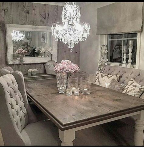 Different colors for more dimension Rustic Chic Living Room, Shabby Chic Living, Glam Living Room, Shabby Chic Living Room, Rustic Bathroom Decor, Rustic Glam, Tikal, Chic Living Room, Shabby Chic Kitchen