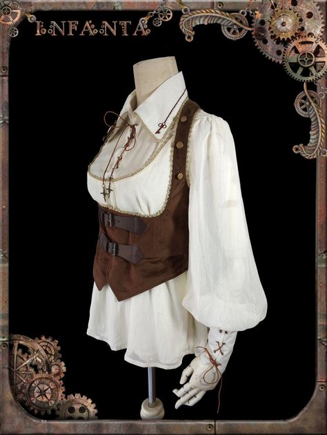 Gothic Shirts Women, Steampunk Casual, Steampunk Blouse, Casual Steampunk, Moda Steampunk, Steampunk Jacket, Women Chiffon Blouse, Gothic Shirts, Steampunk Costume