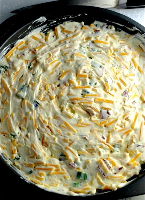 Best Dip In The World, Onion Cheese Dip, Best Dip, Green Chilis, White Bean Soup Recipes, Herb Bread, Slow Cooked Chicken, Mexican Corn, Shredded Cheddar Cheese