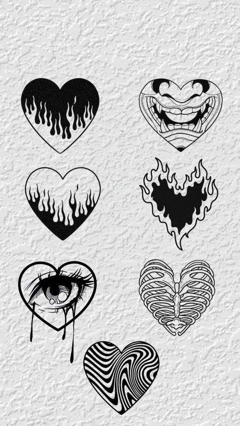 Goth Tattoo, Flash Tattoo Designs, Heart Tattoo Designs, Tattoo Stencil Outline, Cool Small Tattoos, Tattoo Design Book, Hand Tattoos For Guys, Tattoo Art Drawings, Funny Tattoos