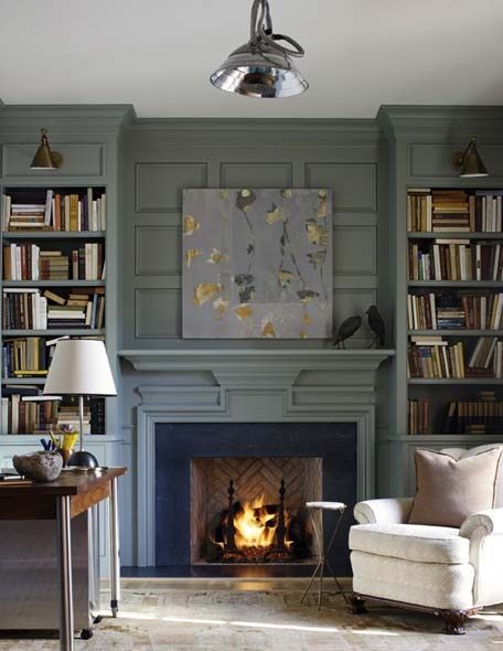 Built-ins to Love! How to add character and value to your home with custom millwork. Collins Interiors, French Country Modern, Casa Loft, Casa Country, 아파트 인테리어, Built In Bookcase, Cozy Fireplace, Brick Fireplace, Treasure Box