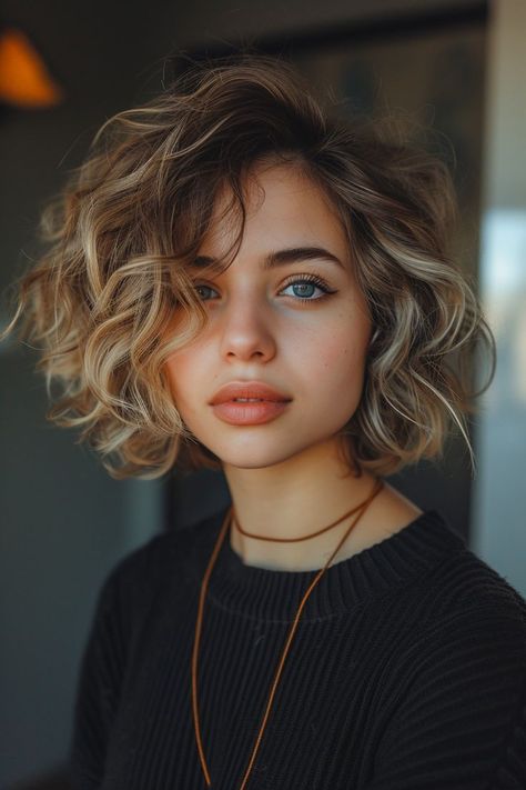 Natural Hair Haircuts, Undone Hair, Lob Haircuts, Short Wavy Haircuts, Short Wavy Bob, Wavy Bob Haircuts, Wavy Haircuts, Lob Haircut, Edgy Short Hair