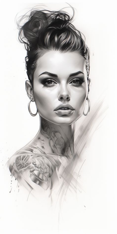 Must-See image showcase supervised By ThetaCursed, License: CC BY-NC 4.0 Womans Face Tattoo Design, Woman Portrait Tattoo Design, Woman Face Tattoo Design, Female Portrait Tattoo, Woman Portrait Tattoo, Woman Face Tattoo, Woman Face Sketch, White Hair Blue Eyes, Pfp Pinterest