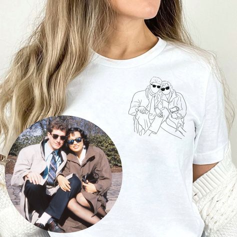 Photo Couples, Tshirt Custom, Couple Shirt, Photo Couple, Custom Portrait, Portraits From Photos, Couple Shirts, Art Photo, Custom Portraits