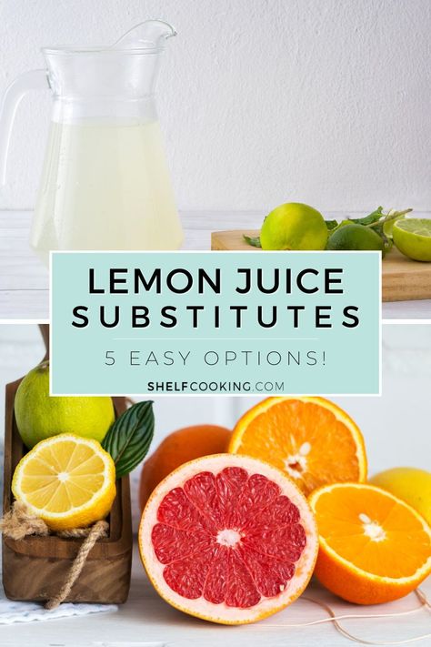 All out of lemons but need a splash for those baked goods or that vinaigrette? Before you rush to the store, find out if you can use a substitute for lemon juice instead! We've got five options you can try. Substitute For Lemon Juice, Can You Freeze Lemons, Baking Swaps, Cooking Organization, Shelf Cooking, Cooking Substitutes, Cooking Substitutions, Lemon Blueberry Bread, Frozen Lemon