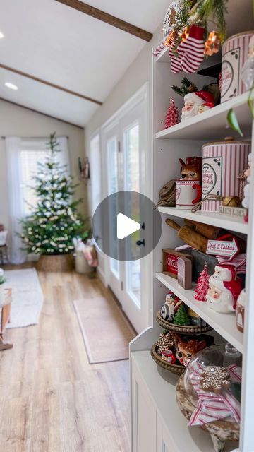 Tiffany Clyne on Instagram: "➕A CHRISTMAS HUTCH➕ ❤️🌲🎅🏻 This is the first year I’ve had a hutch to decorate and, although it isn’t the antique hutch of my dreams, it’s something beautiful to display all of my Christmas treasures. ❤️
.
.
#christmas #christmashutch #santa #santacollection #santamug #christmasdecor #nostaligicchristmas #farmhouse #farmhousechristmas" Christmas Hutch, Antique Hutch, Santa Mugs, Farmhouse Christmas, Something Beautiful, Hutch, First Year, Instagram A, The First