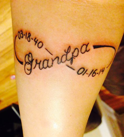 Tattoo for grandpa Rip Tattoos For Grandpa, Remberence Tattoos For Grandparents, Rip Tattoos Grandpa, Tattoo Designs For Grandma, Passed Grandpa Tattoo, Lost One Tattoos Grandparents, Small Remembrance Tattoos Grandpa, In Memory Of Grandpa Tattoo Ideas, Rememberance Tattoo Ideas Grandparents