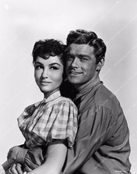 Publicity Still of Julie Newmar & Jeff Richards in 'Seven Brides for Seven Brothers', 1954. Jeff Richards, Seven Brides For Seven Brothers, Film Seven, School Movies, Howard Keel, Movie Musicals, Julie Newmar, Movie Memes, Color Images