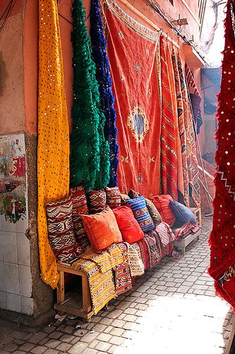 Marrakech, Morroco by bizzo_65, via Flickr Colourful Homes, Daybed Room, Street Market, Moroccan Decor, Moroccan Style, Incredible India, Daybed, Middle Eastern, Marrakech