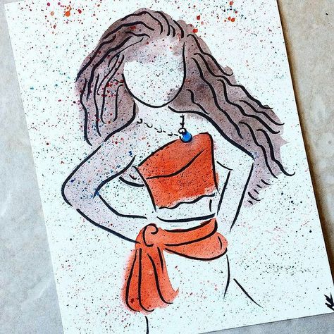 Pumpkin Tinkerbell, Moana Drawing, Disney Princess Paintings, Disney Princess Sketches, Princess Sketches, Disney Canvas Art, Disney Canvas, Disney Drawings Sketches, Anime Drawing Books