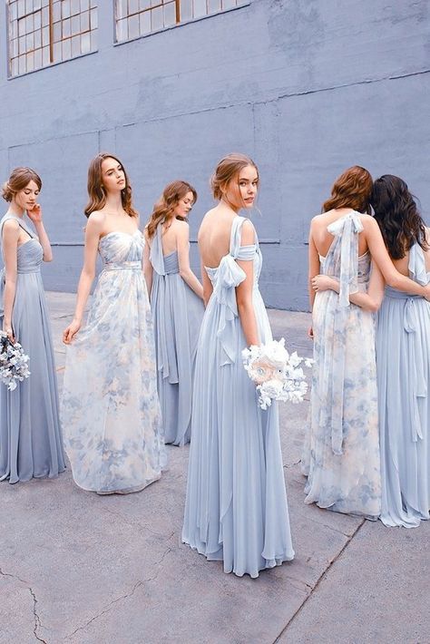 Pastel Blue Bridesmaid Dresses Mismatched, Bridgerton Themed Wedding Dress, Bridesmaid Dresses Pastel Colours, Bridesmaid Dresses Pastel Blue, Pastel Color Bridesmaid Dresses, Pastel Wedding Theme Bridesmaid Dress, Bridgerton Bridesmaid Dresses, Pastel Blue Wedding Dress, Pastel Bridesmaid Dresses Mismatched