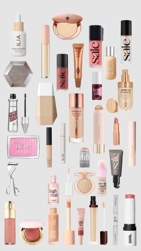 Makeup ideas!!!#makeup#want #wishlistinspo Good Makeup Brands, My Makeup Routine, Makeup Collection Goals, Best Makeup Brands, Good Makeup, Makeup Bag Essentials, Makeup Tut, School Makeup, Crazy Makeup