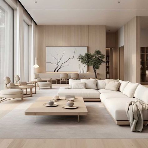 Vplus Studio (@vplusvn) • Instagram photos and videos Japandi Interiors Living Room, Minimalist Living Room Furniture, Living Room Designs Modern, Japandi Living Room, Japandi Interiors, Modern Luxury Interior, Minimalist Living Room Design, Japandi Living, Modern Minimalist Living Room