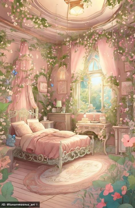 Fairy lights bedroom